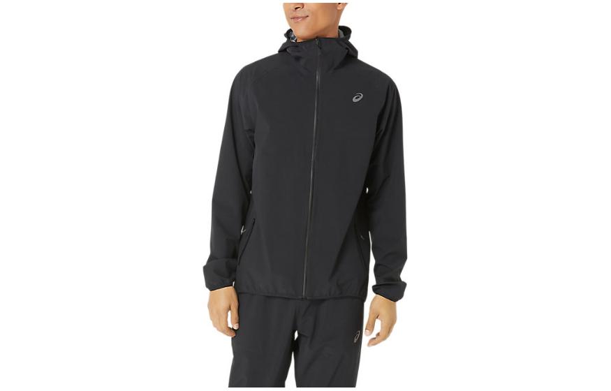 ASICS Black Solid Color Full-Zip Hoodie Jacket 2011C891-001