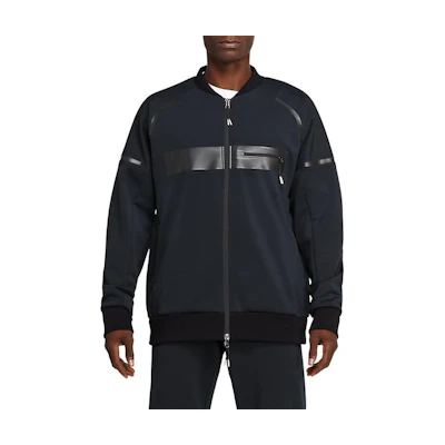 ASICS Black Solid Color Zip-Up Track Jacket with Stand Collar 2191A372-001