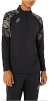 ASICS Black Striped Stand Collar Jacket with Logo Patch 2101A270-001 ASICS Black Striped Stand Collar Jacket with Logo Patch 2101A270-001