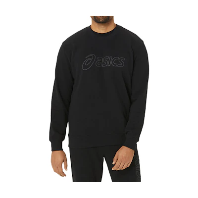 ASICS Black Sweatshirt with Sport Logo Design 2031E192-002