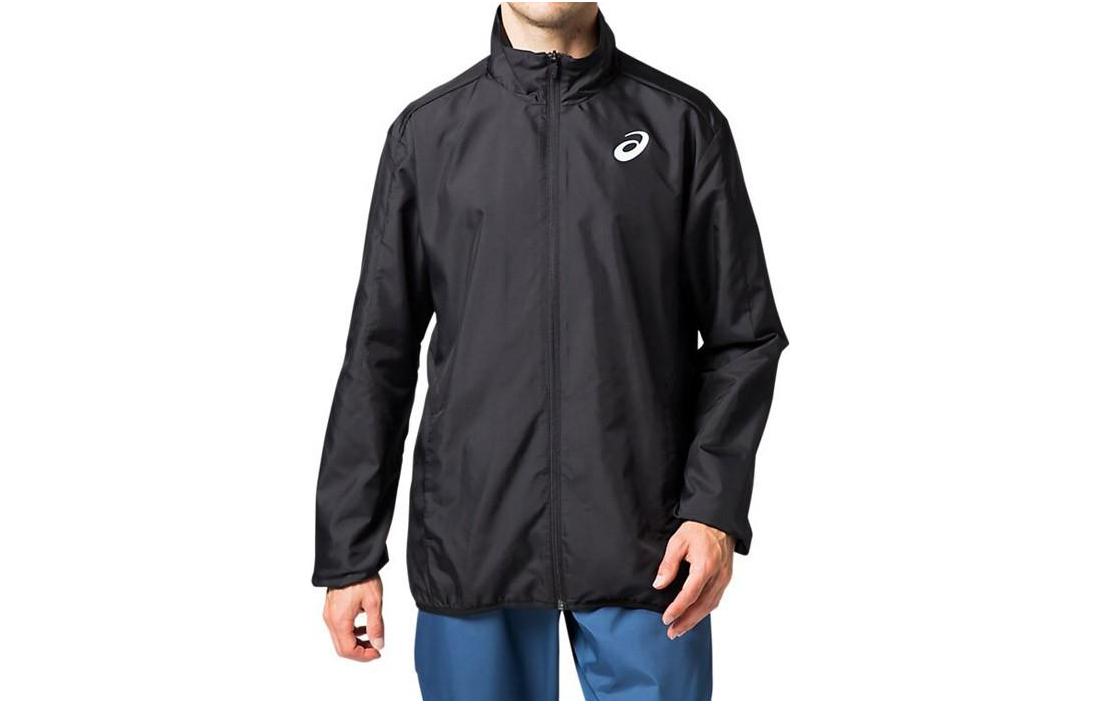 ASICS Black Track & Field Graphic Print Zip-Up Jacket 2091A165-001