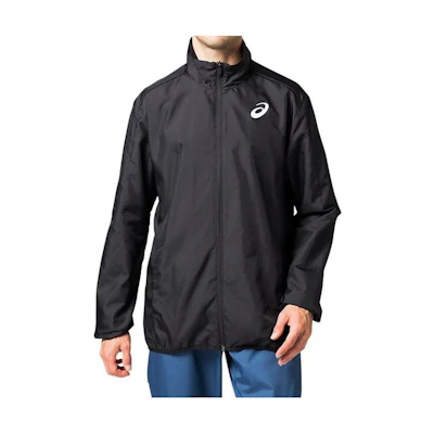 ASICS Black Track & Field Graphic Print Zip-Up Jacket 2091A165-001