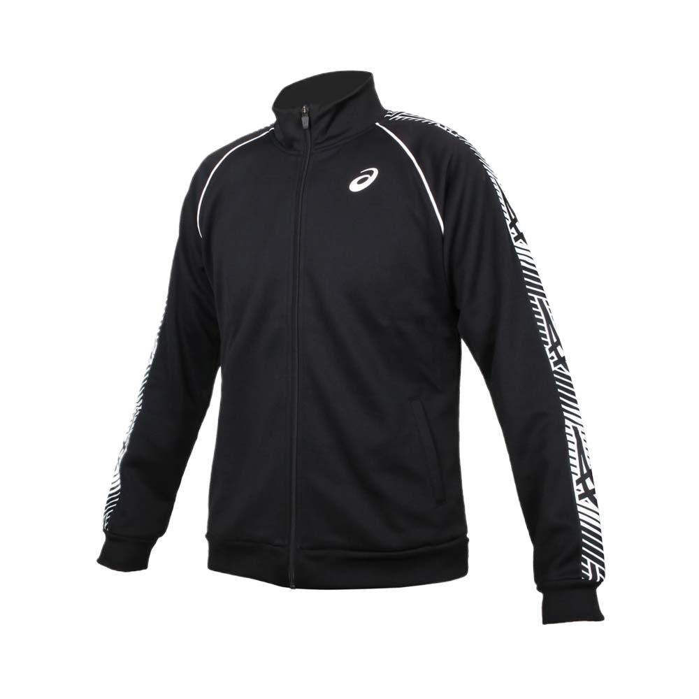 ASICS Black White Casual Sports Jacket with Stand-Up Collar K32018-90