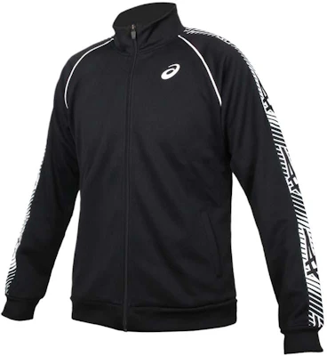 ASICS Black White Casual Sports Jacket with Stand-Up Collar K32018-90 Buy ASICS Black White Casual Sports Jacket with Stand-Up Collar K32018-90