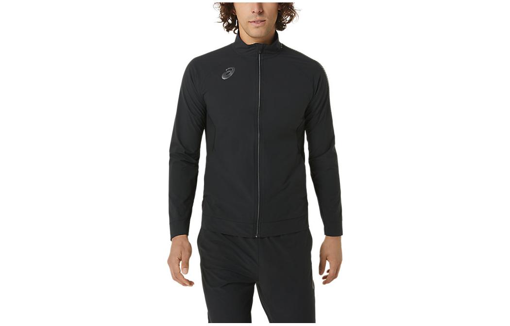 ASICS Black Zip-Up High Collar Jacket 2101A211-001