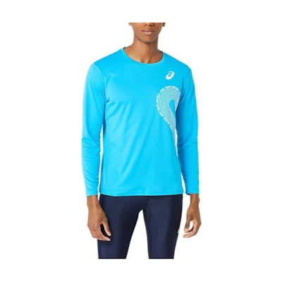 ASICS Blue Crewneck Sweatshirt with Logo Print 2091A649-409
