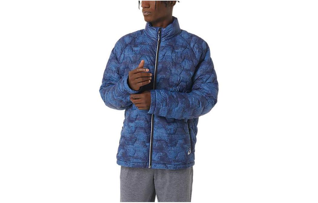 ASICS Blue Full-Zip Printed Long Sleeve Jacket 2031B906-475