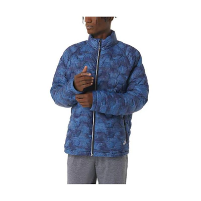 ASICS Blue Full-Zip Printed Long Sleeve Jacket 2031B906-475