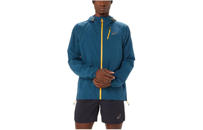 ASICS Blue Logo Printed Zip-Up Hoodie Jacket 2011C259-400