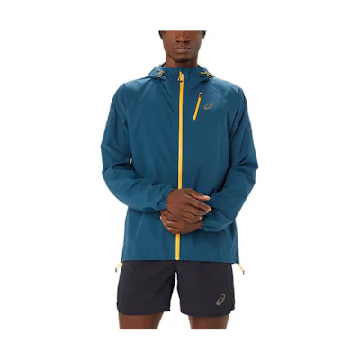 ASICS Blue Logo Printed Zip-Up Hoodie Jacket 2011C259-400