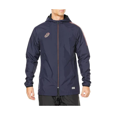 ASICS Blue Logo Printed Zip-Up Hoodie Jacket 2101A200-405