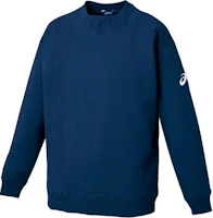 ASICS Blue Solid Color Crewneck Pullover Long-Sleeve Sweatshirt XB6010-50 ASICS Blue Solid Color Crewneck Pullover Long-Sleeve Sweatshirt XB6010-50