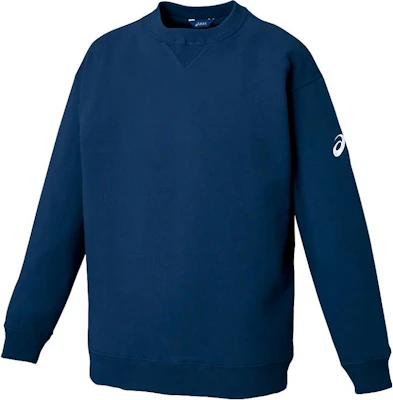 ASICS Blue Solid Color Crewneck Pullover Long-Sleeve Sweatshirt XB6010-50 Buy ASICS Blue Solid Color Crewneck Pullover Long-Sleeve Sweatshirt XB6010-50