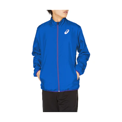 ASICS Blue Stand Collar Jacket with Logo Print Long Sleeve 2091A165-401