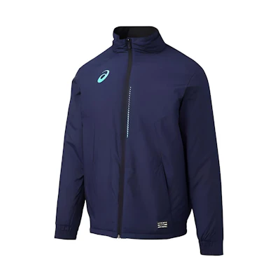 ASICS Blue Zip-Up Jacket with Logo and Stand Collar 2101A147-400