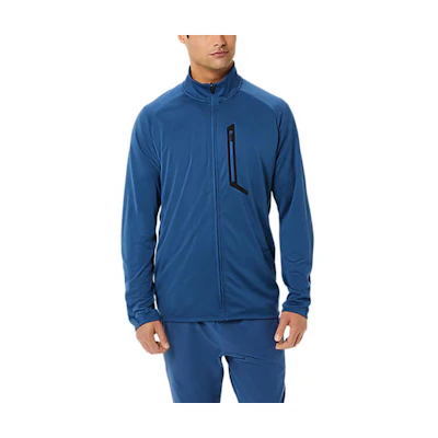 ASICS Blue Zip-Up Long-Sleeve Jacket with Chest Pocket 2031C911401
