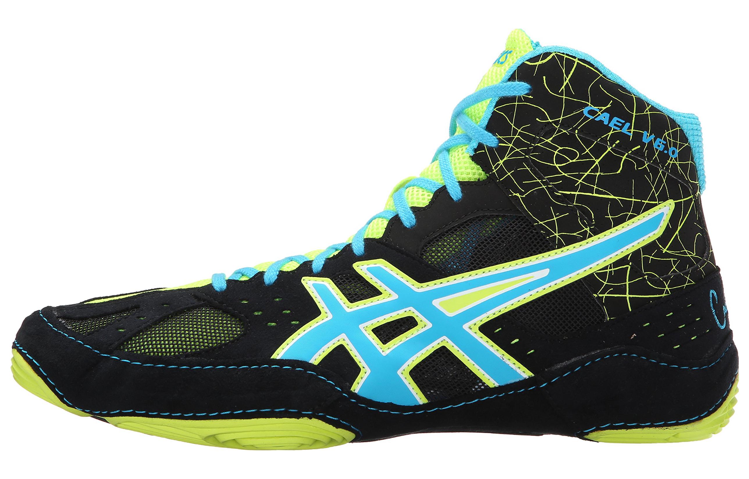 Buy ASICS Cael V6.0摔跤鞋'黑蓝绿' J401Y9059