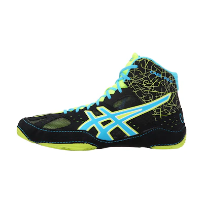 ASICS Cael V6.0 Wrestling Shoes 'Black Blue Green'