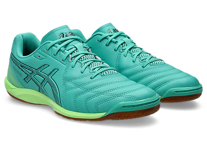 Order ASICS Calcetto WD 9 室內足球鞋 綠光極光/午夜藍 1113A037-300