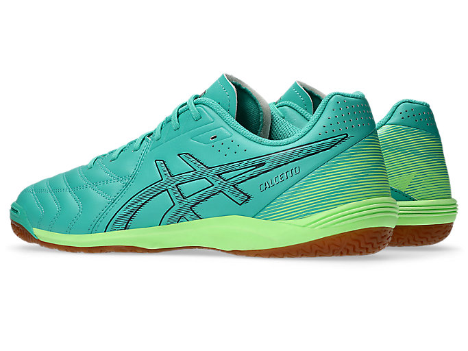 Lookbook ASICS Calcetto WD 9 室內足球鞋 綠光極光/午夜藍 1113A037-300