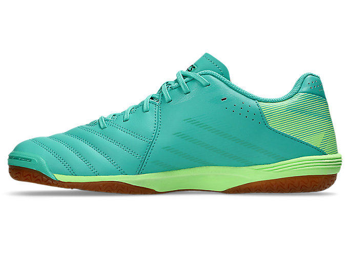 Shop ASICS Calcetto WD 9 室內足球鞋 綠光極光/午夜藍 1113A037-300