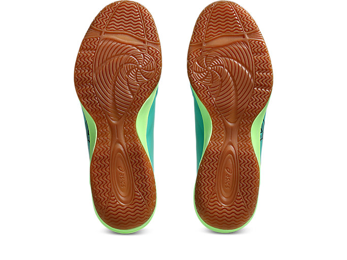 Sizing ASICS Calcetto WD 9 室內足球鞋 綠光極光/午夜藍 1113A037-300