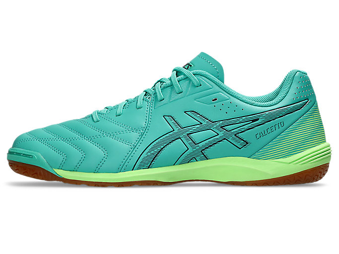 Cheap ASICS Calcetto WD 9 室內足球鞋 綠光極光/午夜藍 1113A037-300