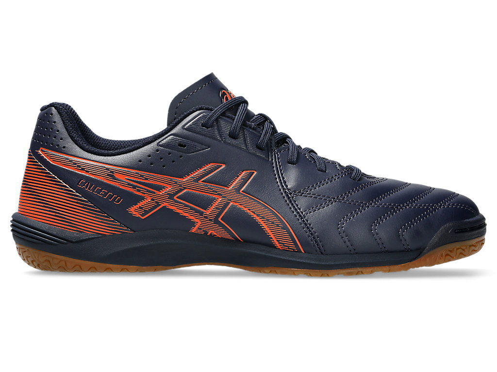 ASICS Calcetto WD 9 Indoor Soccer Shoes Midnight/Habanero 1113A037-401