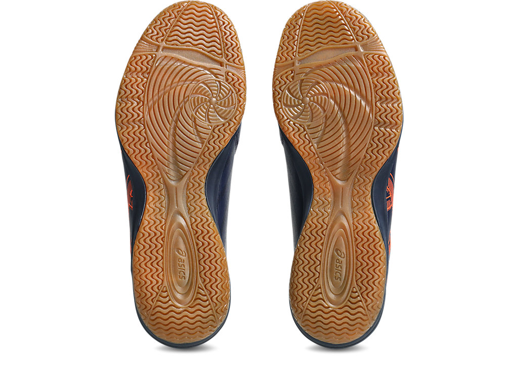 Sizing 아식스 칼체토 WD 9 인도어 축구화 미드나잇/하바네로 1113A037-401