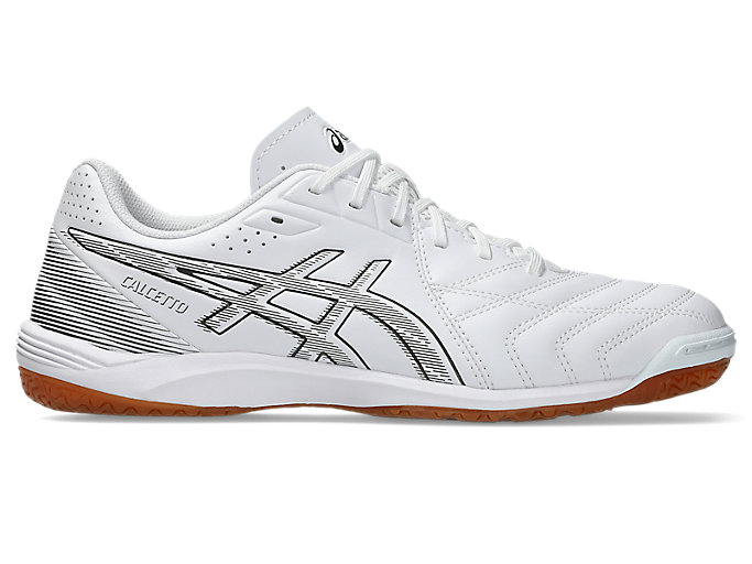 ASICS Calcetto WD 9 Indoor Soccer Shoes White/Gunmetal 1113A037-103