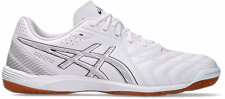 ASICS Calcetto WD 9 Indoor Soccer Shoes White/Gunmetal 1113A037-103 ASICS Calcetto WD 9 Indoor Soccer Shoes White/Gunmetal 1113A037-103