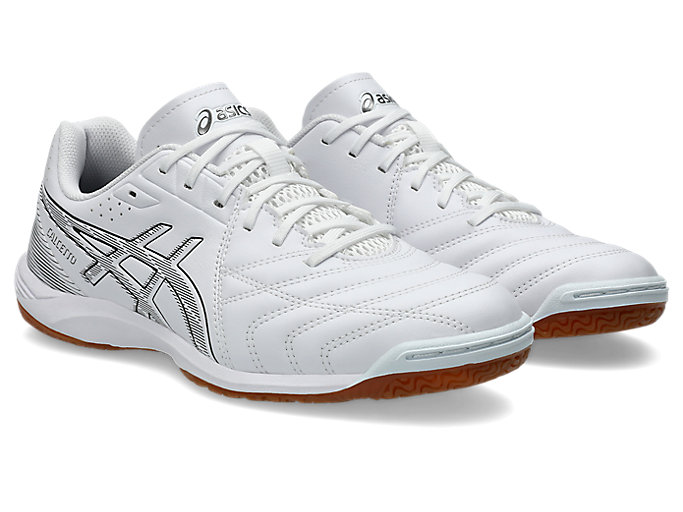 Lookbook ASICS Calcetto WD 9 室內足球鞋 白色/槍金色 1113A037-103