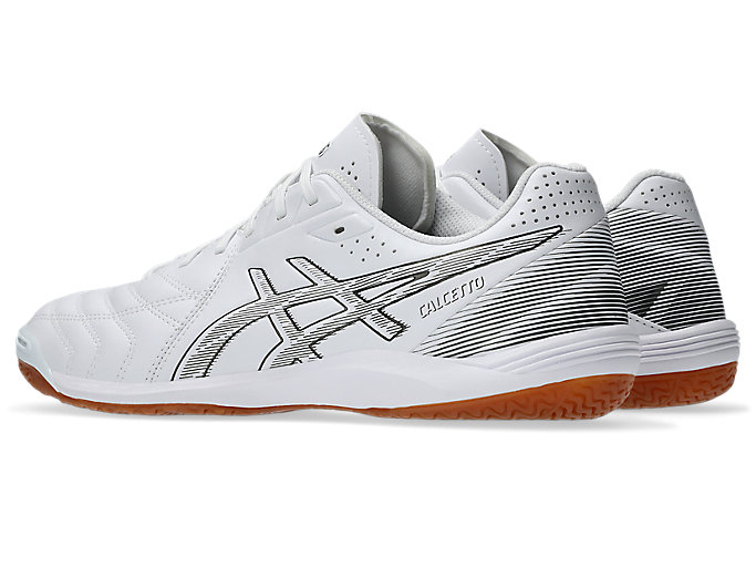 Shop ASICS Calcetto WD 9 室內足球鞋 白色/槍金色 1113A037-103