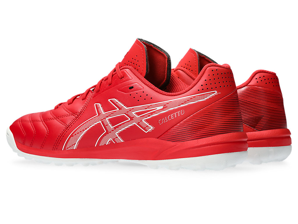 Shop ASICS Calcetto Wd 9 Tf '经典红白'足球鞋 1113A038-600