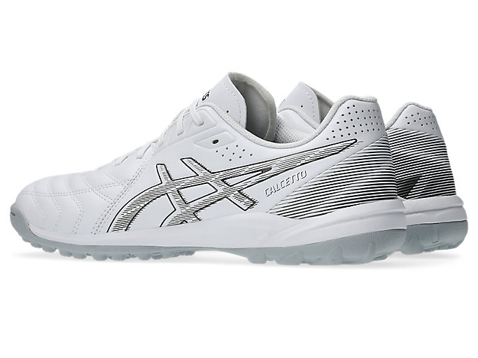 Lookbook Scarpe da Calcio ASICS Calcetto WD 9 TF Turf Bianco/Grigio Metallizzato 1113A038-103