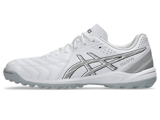 Cheap Scarpe da Calcio ASICS Calcetto WD 9 TF Turf Bianco/Grigio Metallizzato 1113A038-103