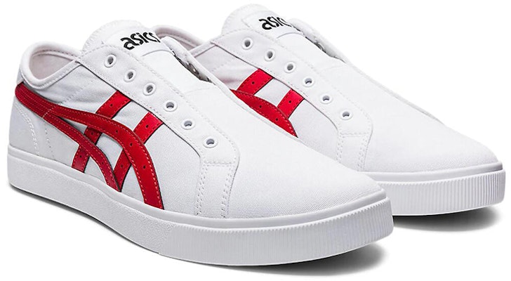 Asics Classic CT 無帶休閒 低筒 板型鞋 萬用款 白紅色 Lookbook Asics Classic CT 無帶休閒 低筒 板型鞋 萬用款 白紅色