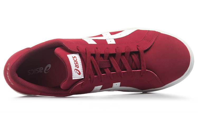 Shop Asics Classic Tempo 耐磨防滑 低筒休閒板鞋 紅白