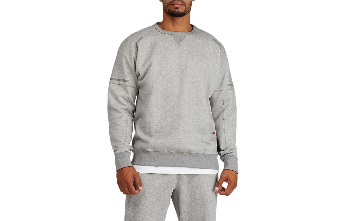 ASICS Colorblock Crewneck Long Sleeve Sweatshirt Men’s Grey 2191A367-021