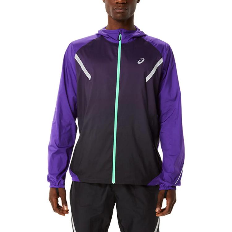 ASICS Colorblock Hooded Zip Jacket Purple 2011C111-500
