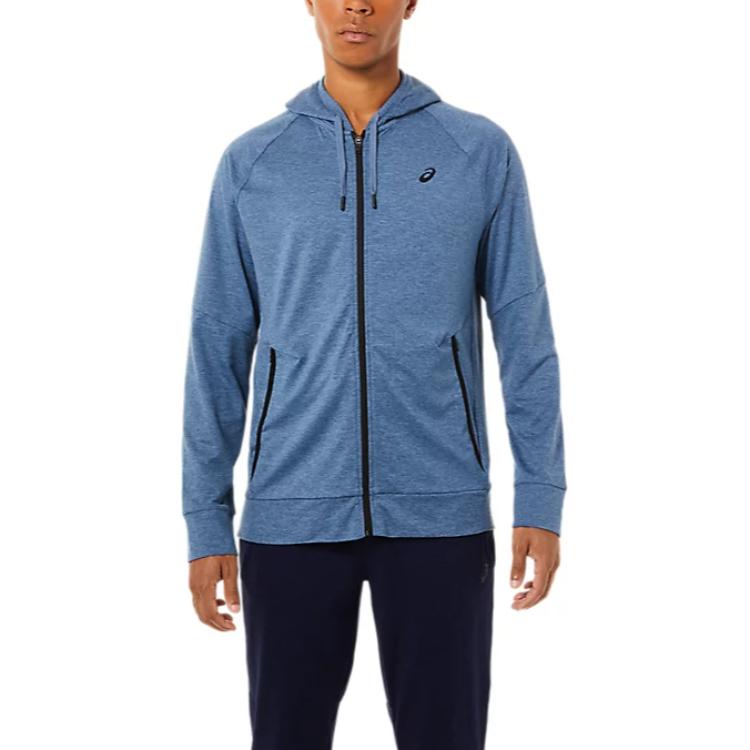 ASICS Colorblock Logo Embroidered Hoodie - Blue 2031C011-474