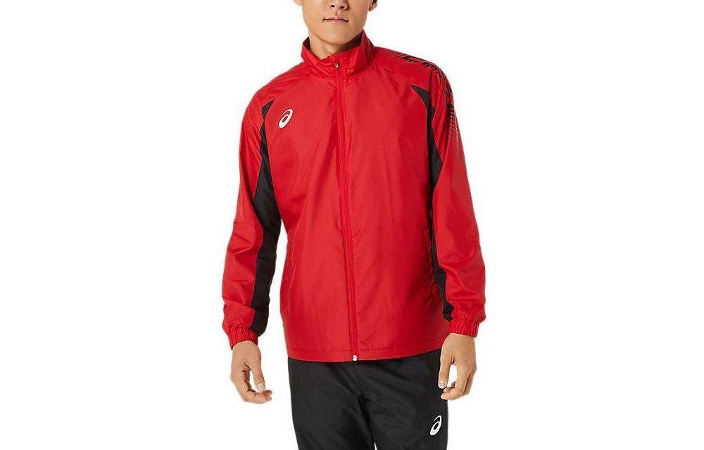 ASICS Colorblock Logo Zip-Up Jacket Red 2031D535-600
