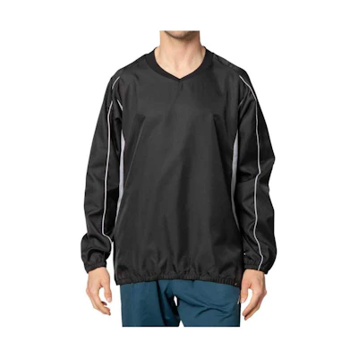 ASICS Colorblock V-Neck Long Sleeve Casual Sweatshirt Black 2103A010-001