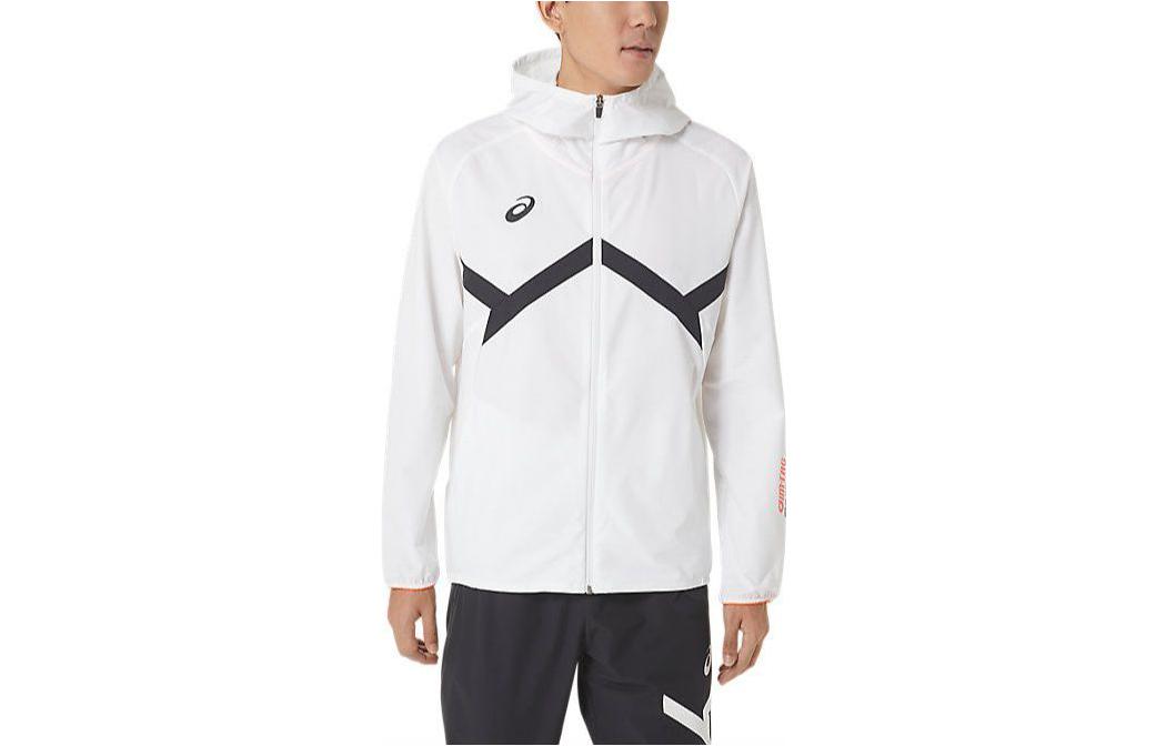ASICS Colorblock Zip-Up Hoodie Jacket White 2031D990-100