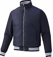 ASICS Colorblock Zip-Up Jacket in Dark Blue BAG010-50 ASICS Colorblock Zip-Up Jacket in Dark Blue BAG010-50