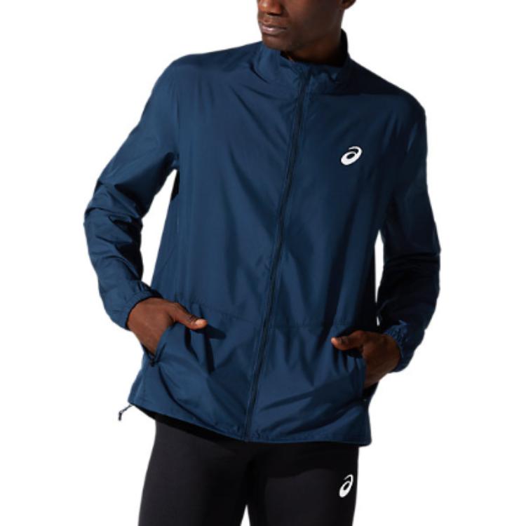 ASICS Core Jacket Logo Stand Collar Long Sleeve - French Blue 2011C344-400