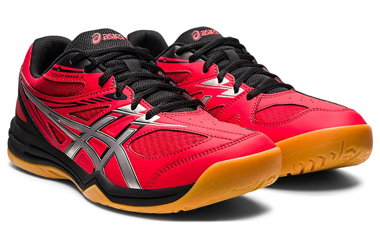 Lookbook Asics Court Break 2 跑步鞋 黑銀紅