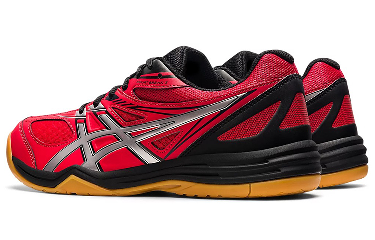 Shop Asics Court Break 2 跑步鞋 黑銀紅