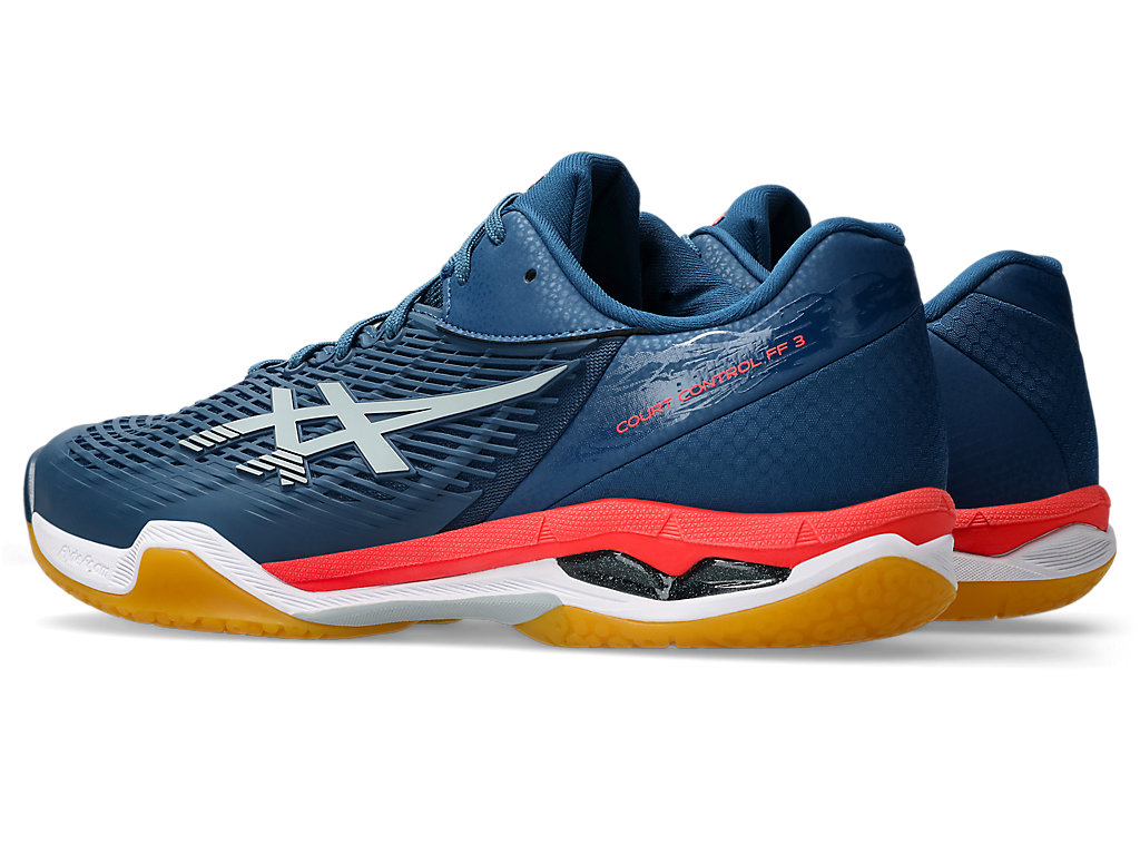 Lookbook ASICS Court Control FF 3 Sepatu Tenis Mako Biru/Piedmont Abu-abu 1071A087-404