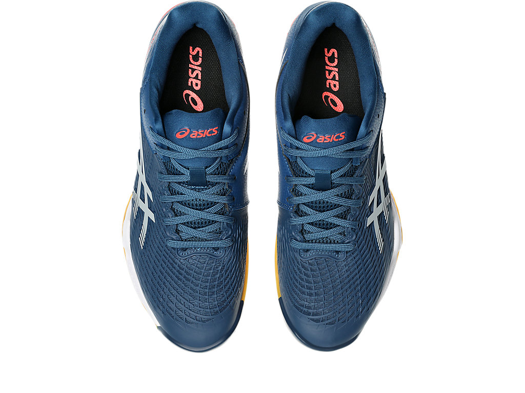 Details for ASICS Court Control FF 3 Sepatu Tenis Mako Biru/Piedmont Abu-abu 1071A087-404